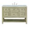 James Martin Vanities 48'' Single Vanity, Whitewashed Oak w/ 3 CM Victorian Silver Quartz Top 330-V48-WWO-3VSL - alternate 1
